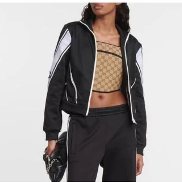 Gucci black white track gg jacket - size small - Picture 2 of 16